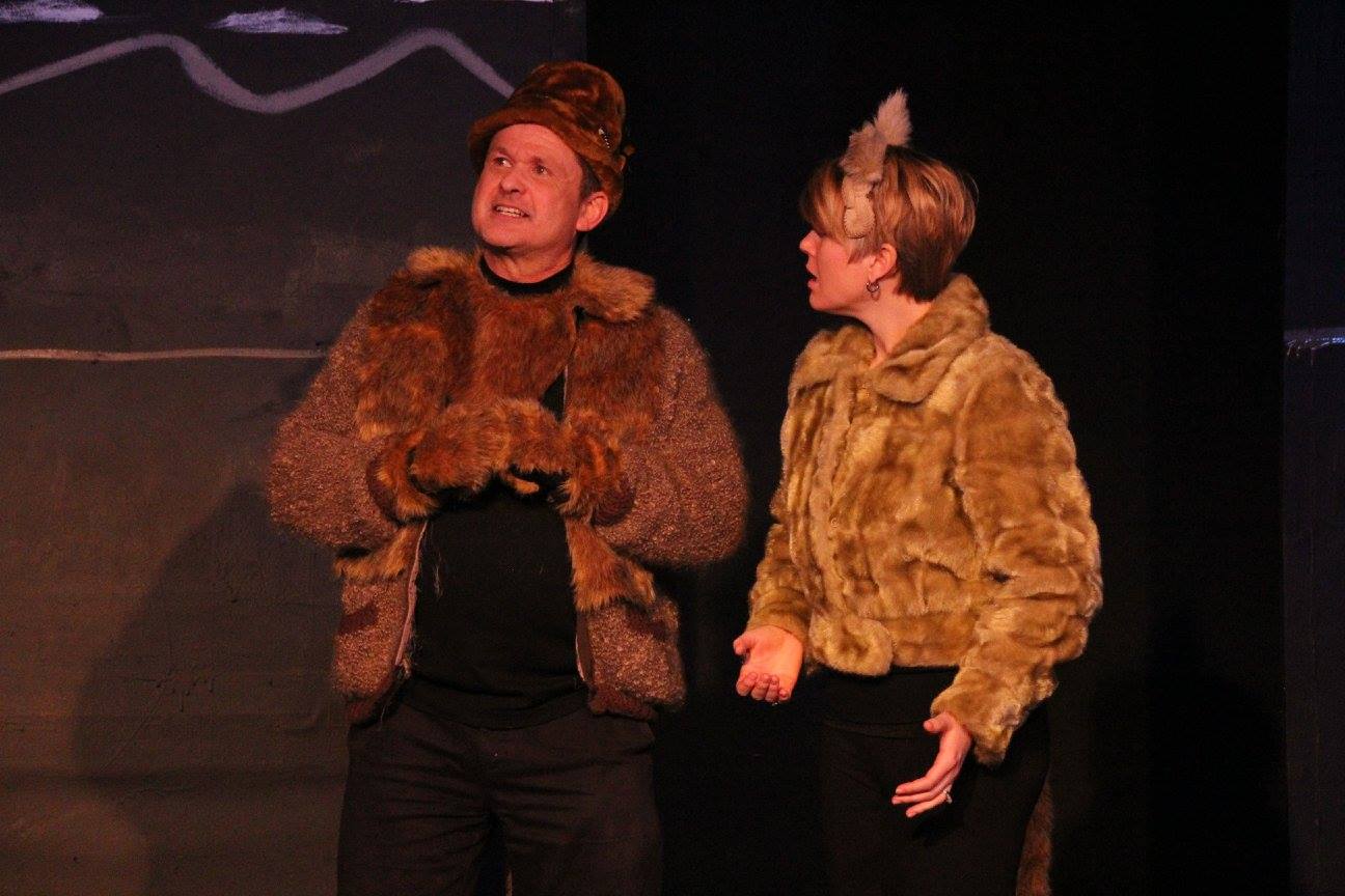 actors pretending to be wolves