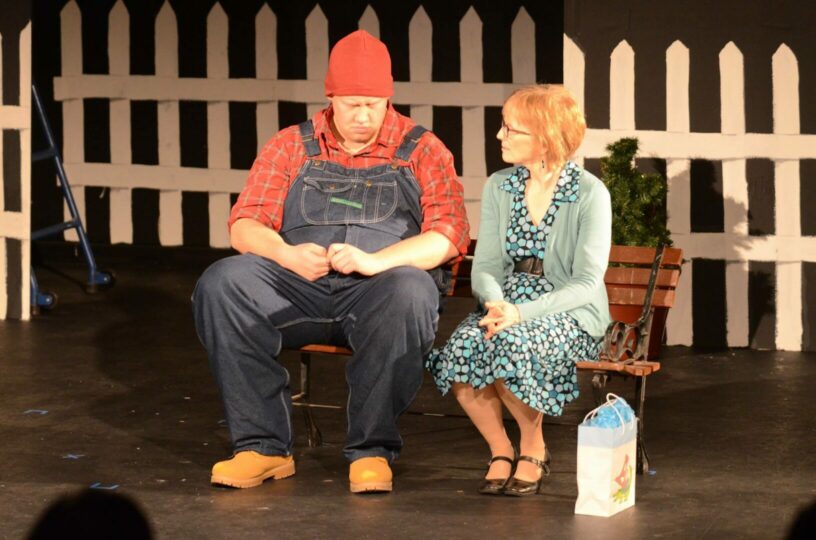 Amy with another Actor in a scene